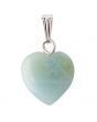 Amazonite Crystal Puff Heart Pendant