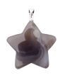 Grey Agate Star Pendant