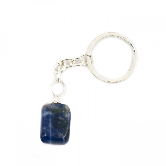 Sodalite Quartz Keyring