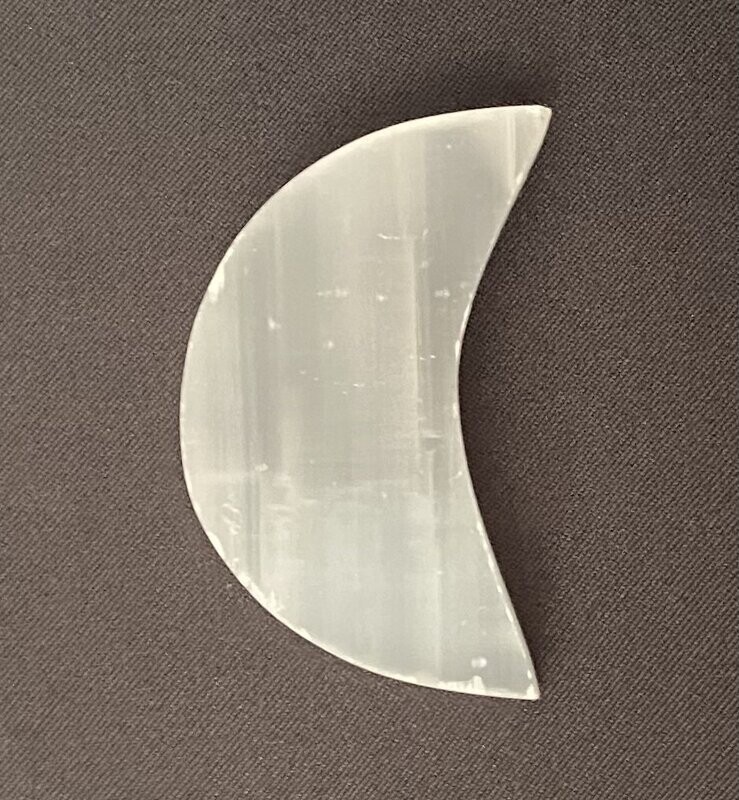 Selenite Crystal Moon