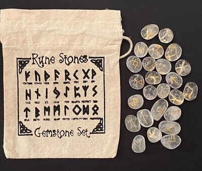 Quartz Runes Gemstones Set