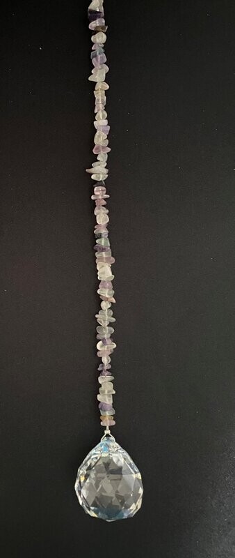 Flourite Crystal Ball Window Prism Suncatcher