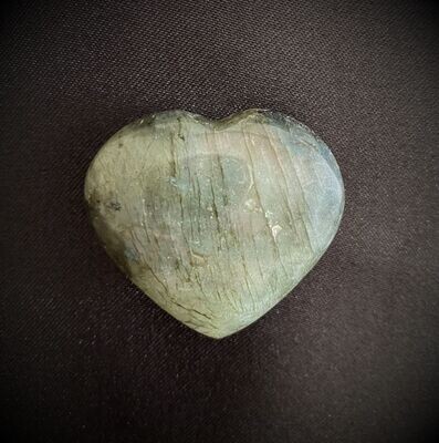 Labradorite Crystal Puff Heart Stone