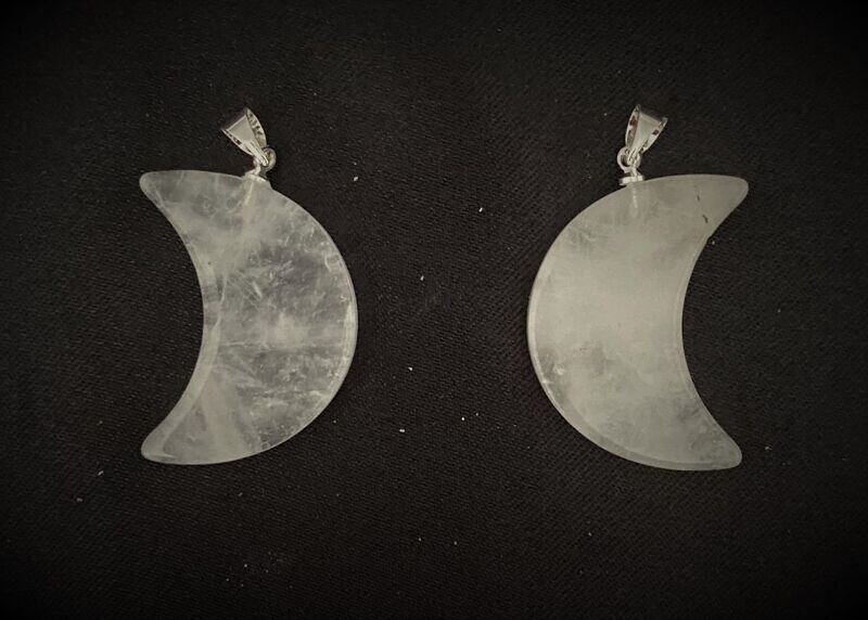 Quartz Moon Pendant