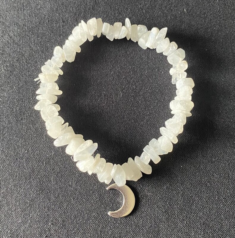 Rainbow Moonstone Chip Bead Bracelet