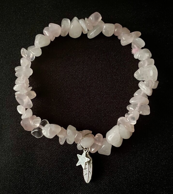 Rose Quartz Chip Bead Bracelet