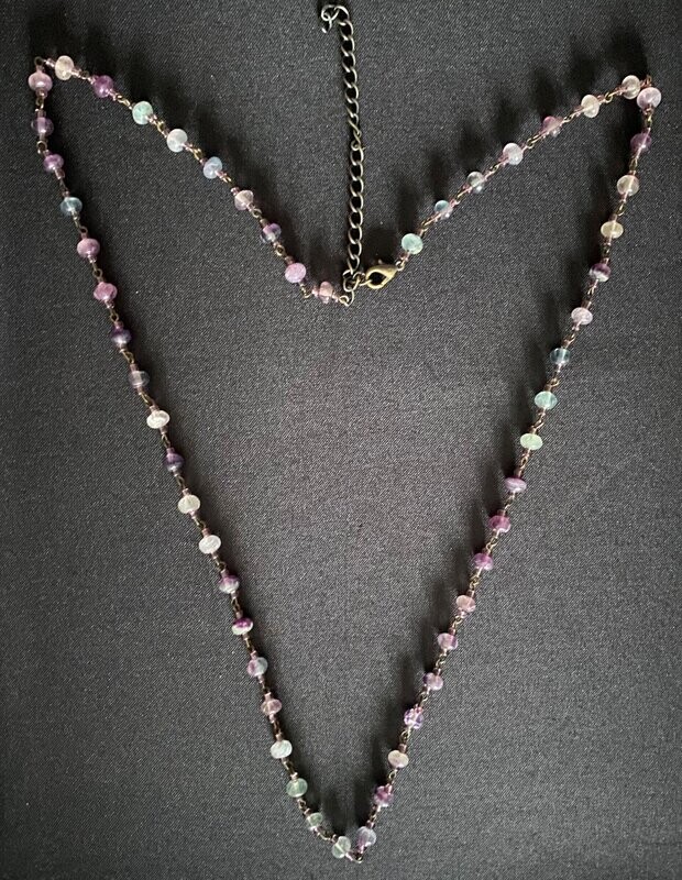 Flourite Crystal Bead Necklace