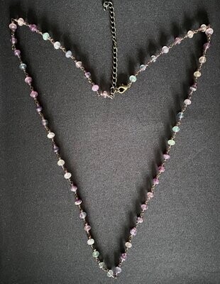 Flourite Crystal Bead Necklace