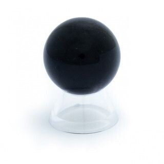 Black Obsidian 'New Moon' Crystal Sphere + 1.5cm Clear Acrylic Stand