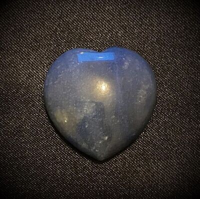 Blue Quartz Crystal Heart Stone