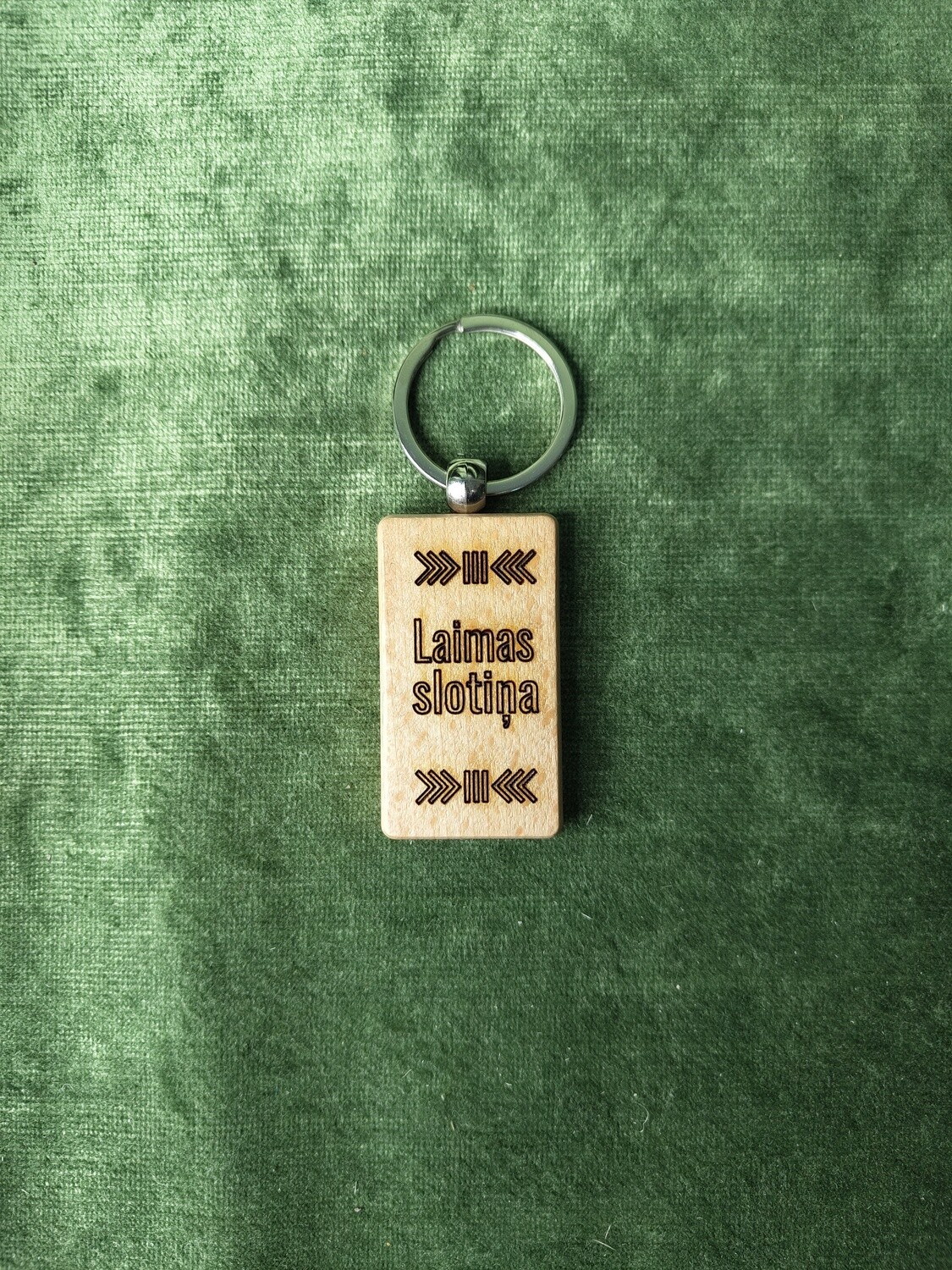 Taisnstūrveida atslēgu piekariņš &quot;Laimas slotiņa&quot;