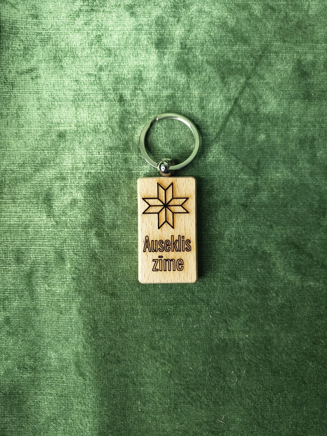 Taisnstūrveida atslēgu piekariņš &quot;Auseklis zīme&quot;
