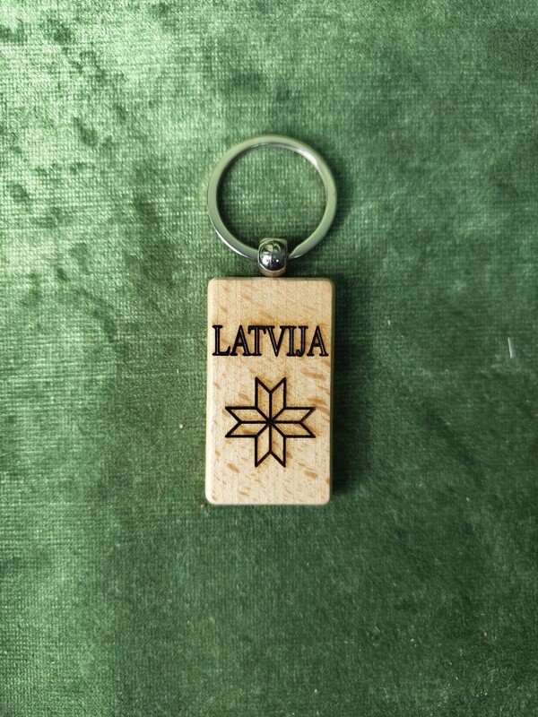 Taisnstūrveida atslēgu piekariņš &quot;Latvija #1&quot;