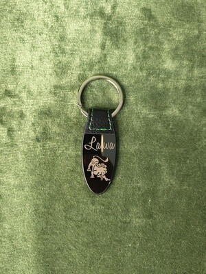 Metāla atslēgu piekariņš ar gravējumu "Lauva"