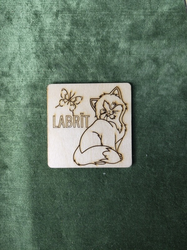 Paliktnis krūzei &quot;Labrīt ar kaķi&quot;