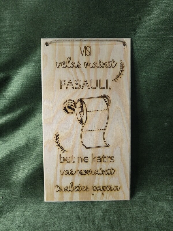 Dēlis tualetei &quot;nomainīt papīru&quot;