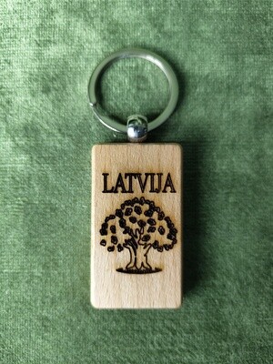 Taisnstūrveida atslēgu piekariņš "Latvija #4"