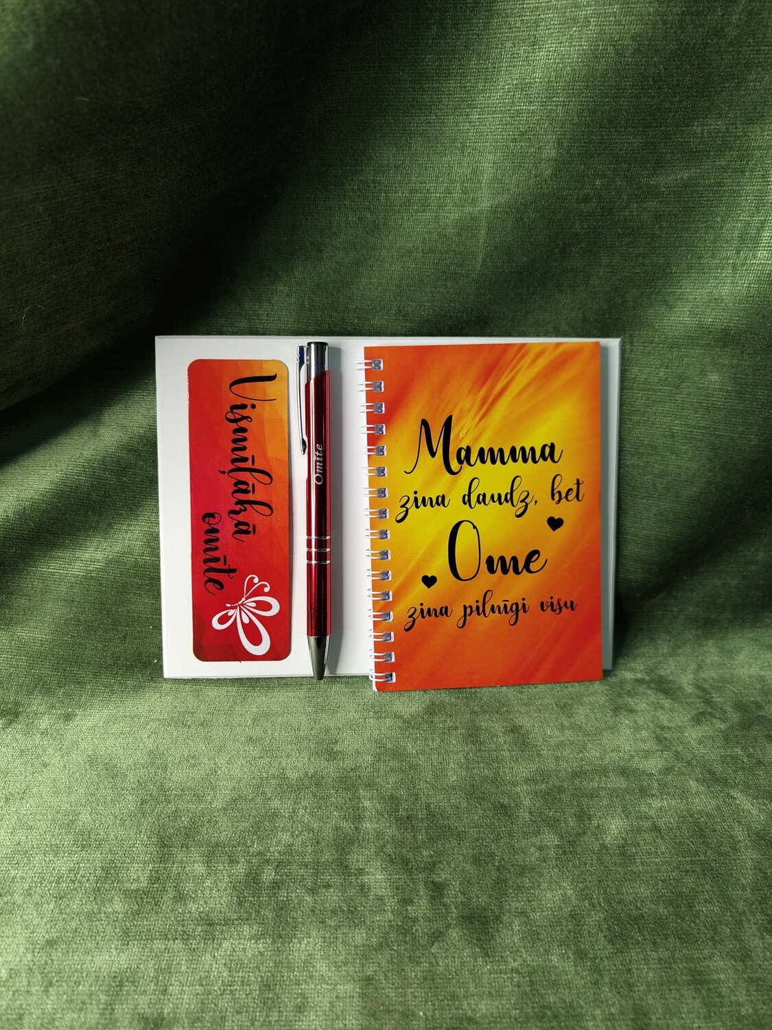 Dāvanu komplekts &quot;Mamma zina daudz, bet ome zina pilnīgu visu&quot; (4 varianti), Krāsa: Oranža
