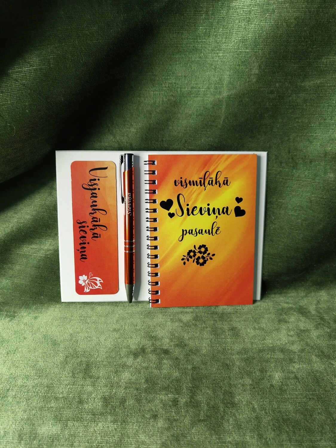 Dāvanu komplekts &quot;Vismīļākā sieviņa pasaulē&quot; (2 varianti), Krāsa: Oranža