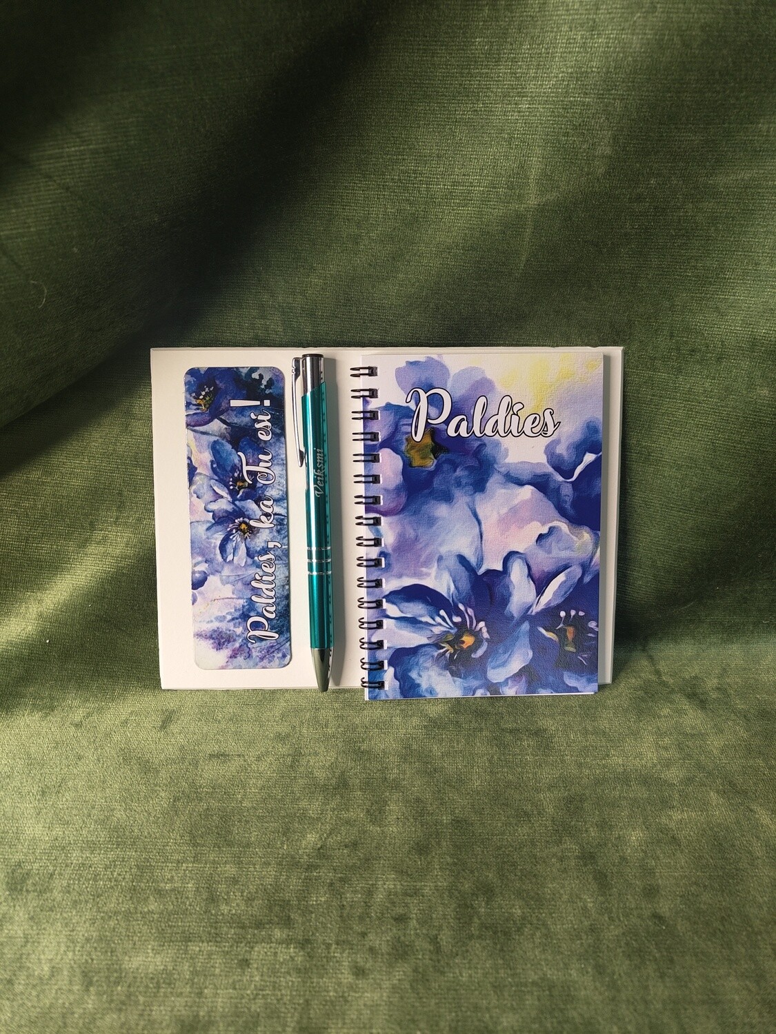 Dāvanu komplekts &quot;Paldies - zilas orhidejas&quot;