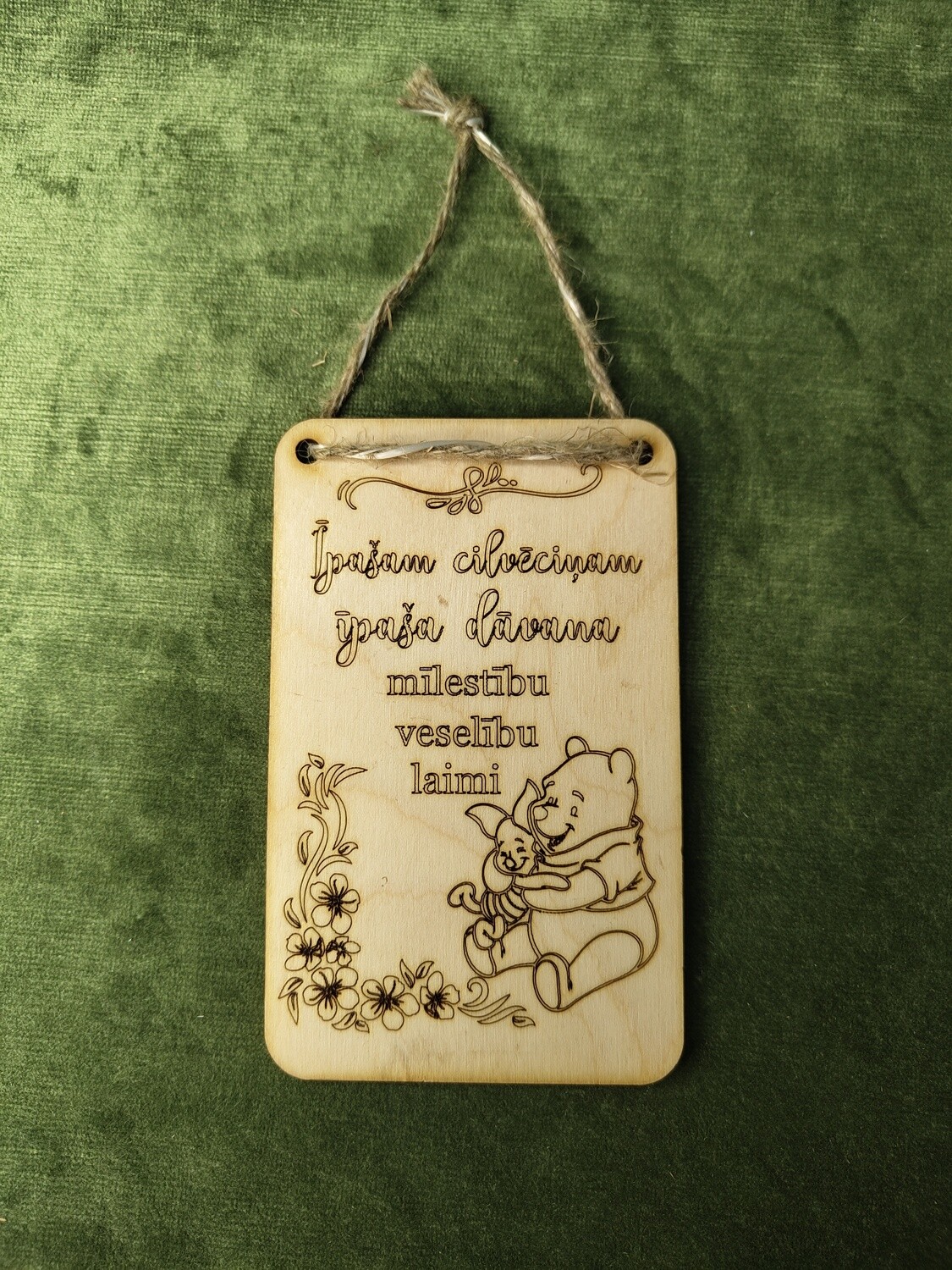Plāksne ar auklu &quot;Īpašam cilvēciņam īpaša dāvana&quot;