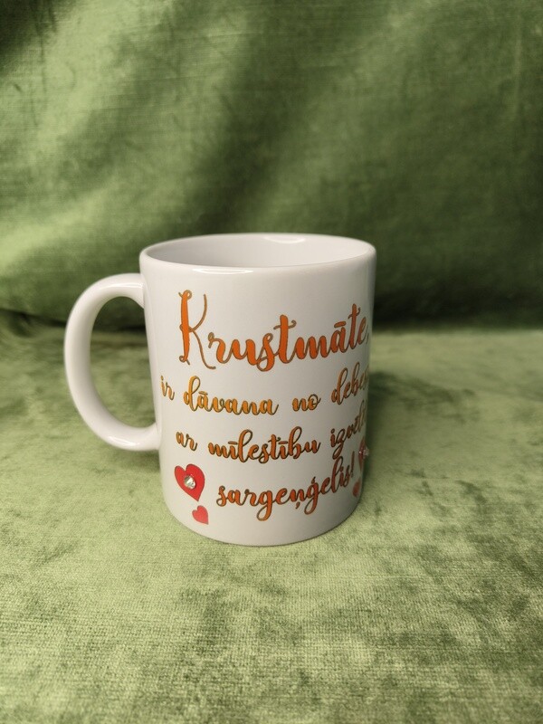 Krūze ar kristāliem &quot;Krustmāte ir dāvana no debesīm&quot;