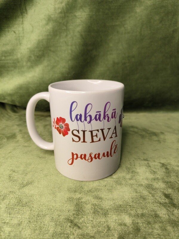 Krūze ar kristāliem &quot;Labākā sieva pasaulē&quot;