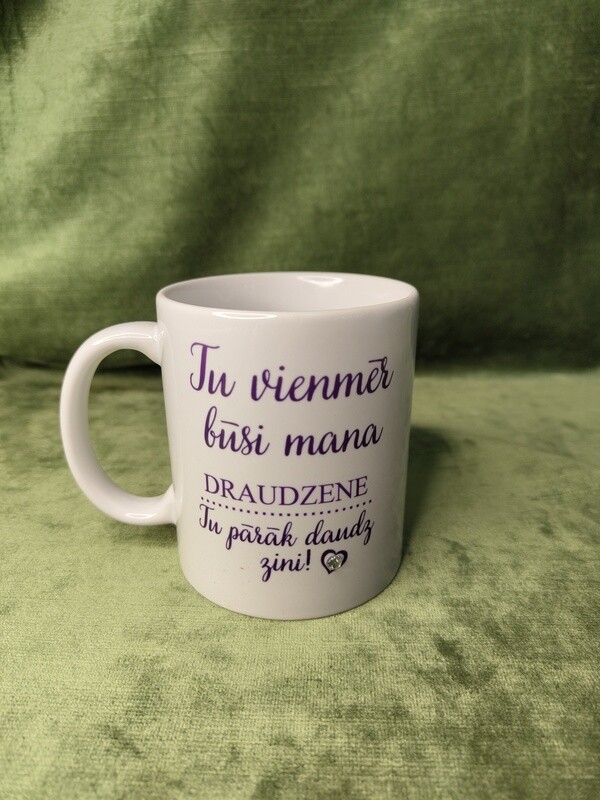 Krūze ar kristāliem &quot;Tu vienmēr būsi mana draudzene&quot;