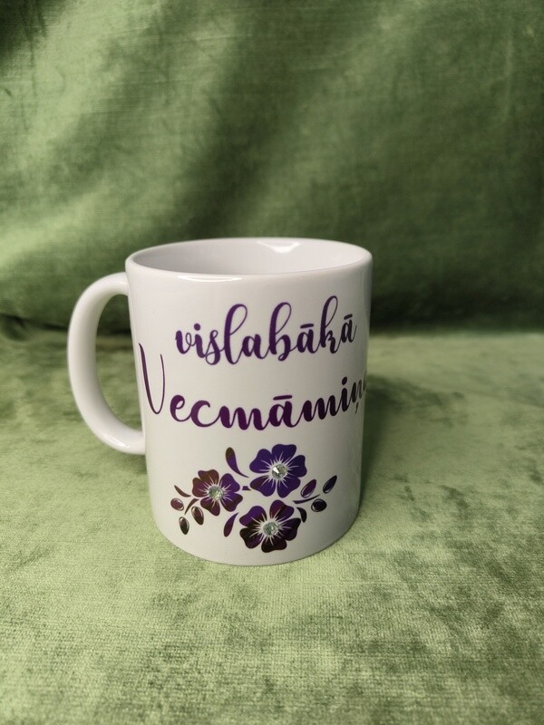Krūze ar kristāliem &quot;Vislabākā vecmāmiņa&quot;