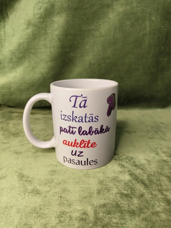 Krūze ar kristāliem &quot;Tā izskatās pati labākā auklīte uz pasaules&quot;