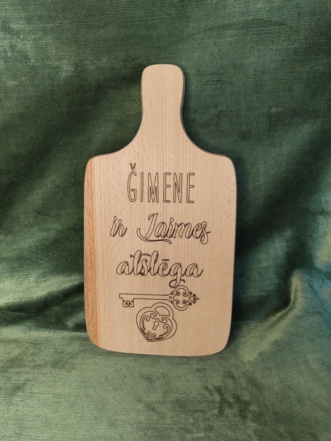 Virtuves dēlis 30,5x16 &quot;Ģimene ir laimes atslēga&quot;