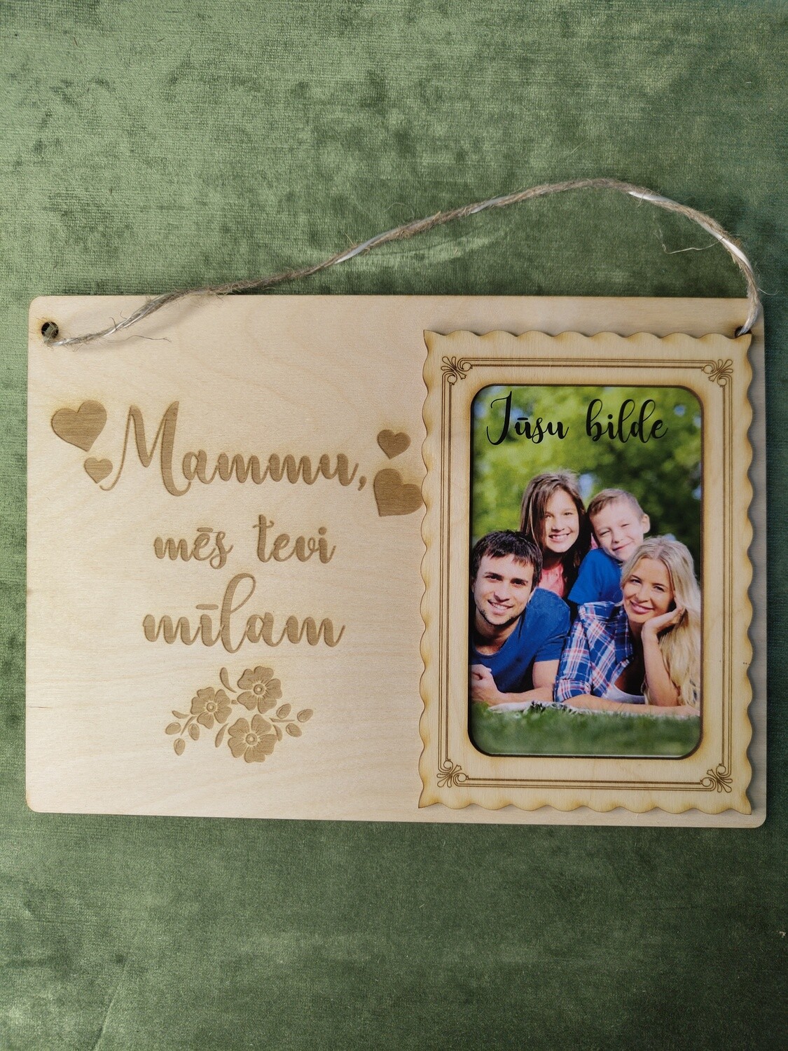 Horizontāls foto rāmis &quot;Mammu, mēs tevi mīlam&quot;