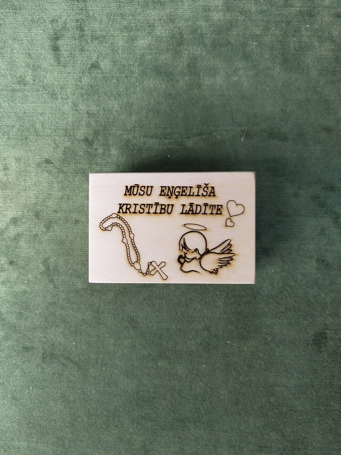 Maza taisnstūra kaste &quot;Mūsu eņģelīša kristību lādīte&quot;