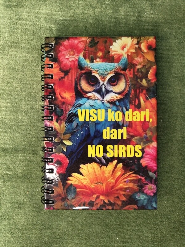 Bloknots ar spirāli A6 &quot;Visu ko dari, dari no sirds&quot; (3 varianti)