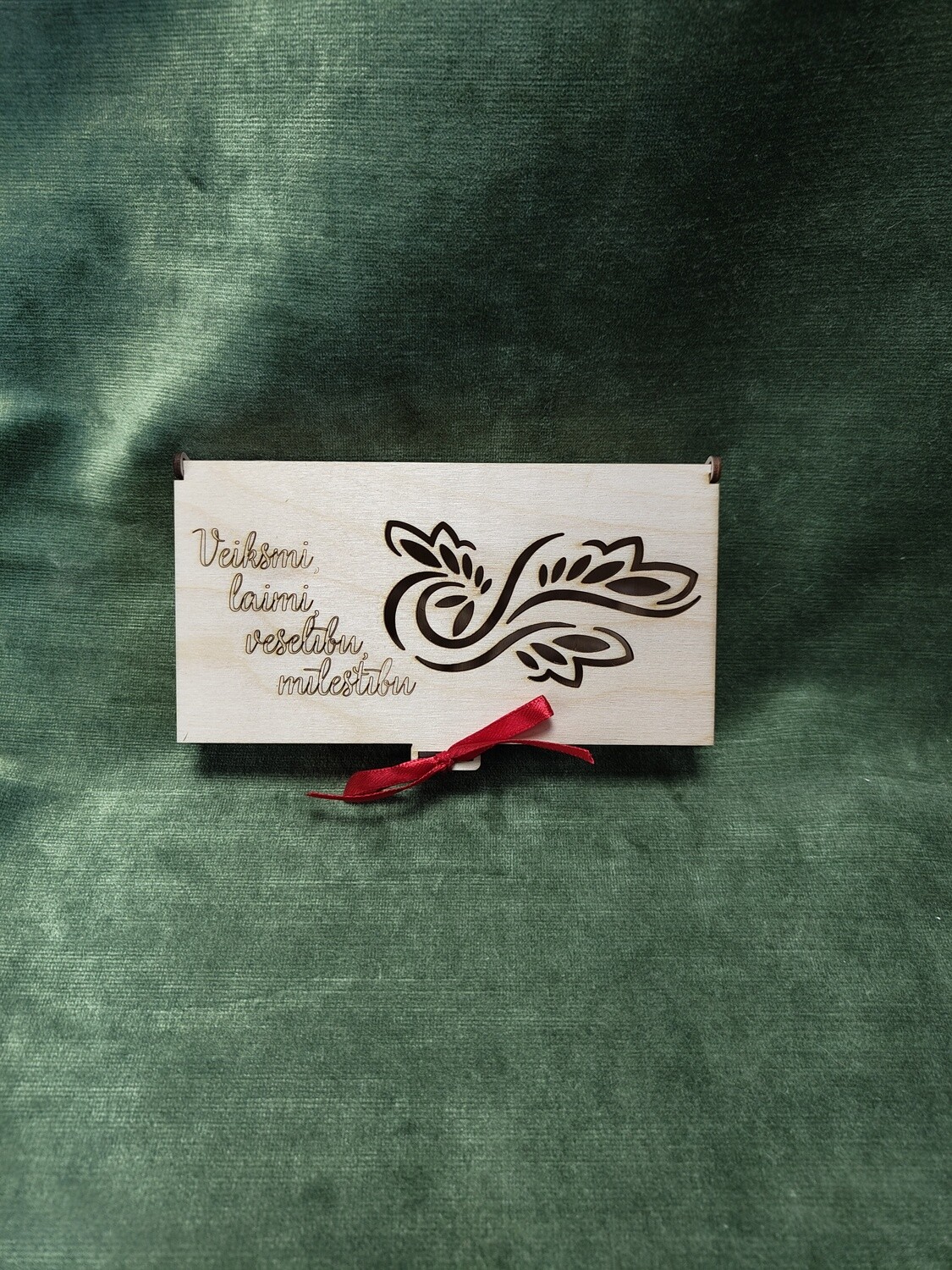 Naudas kaste - konverte "Veiksmi, laimi, veselību, mīlestību"