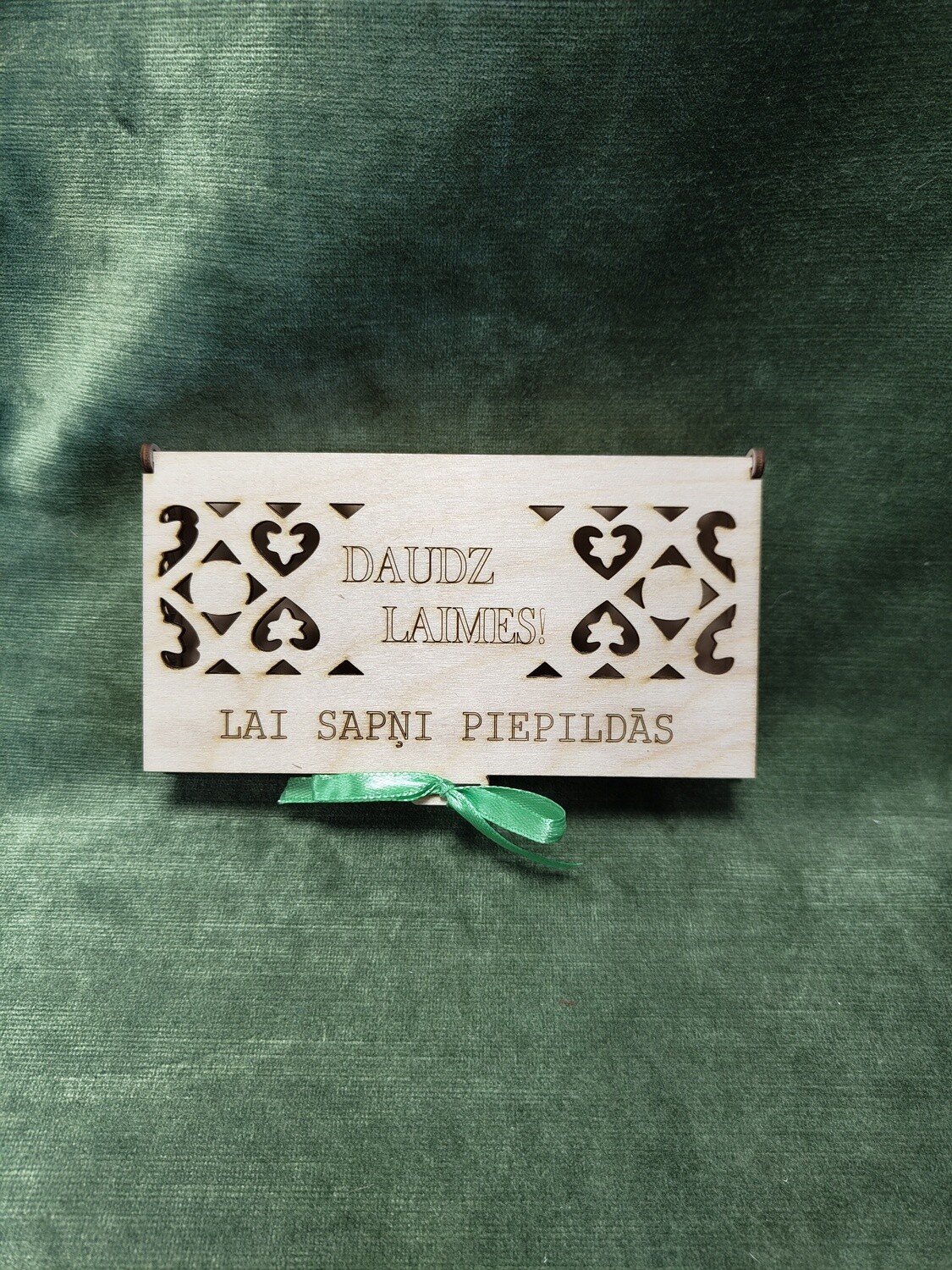 Naudas kaste - konverte ar lenti &quot;Daudz laimes! Lai sapņi piepildās&quot;