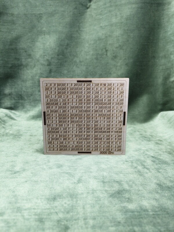 Koka krājkase 14x14 kubs &quot;3000 Eiro&quot;