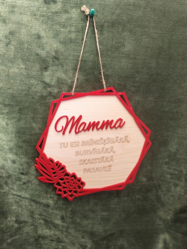 Plāksne ar akrillu &quot;Mamma&quot; (2 varianti)