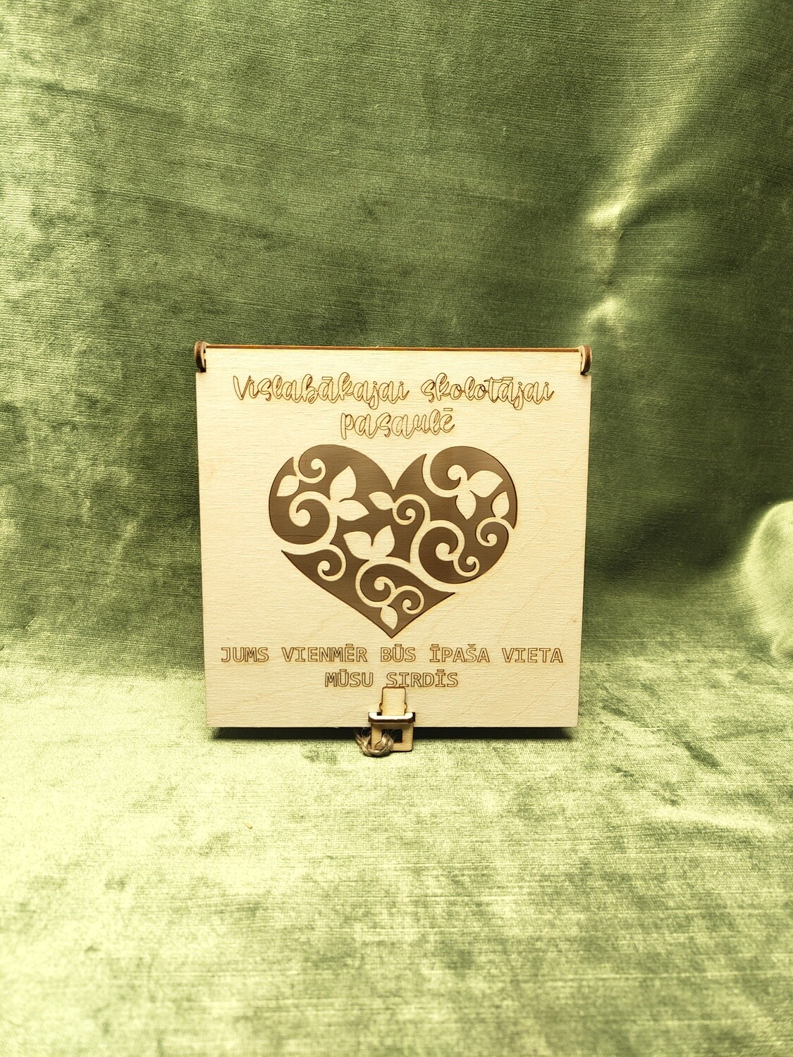 Koka kaste dekora &quot;Vislabākajai skolotājai pasaulē&quot;