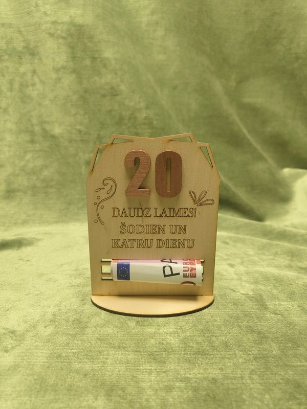 Naudas turētājs jubilejas &quot;20&quot;