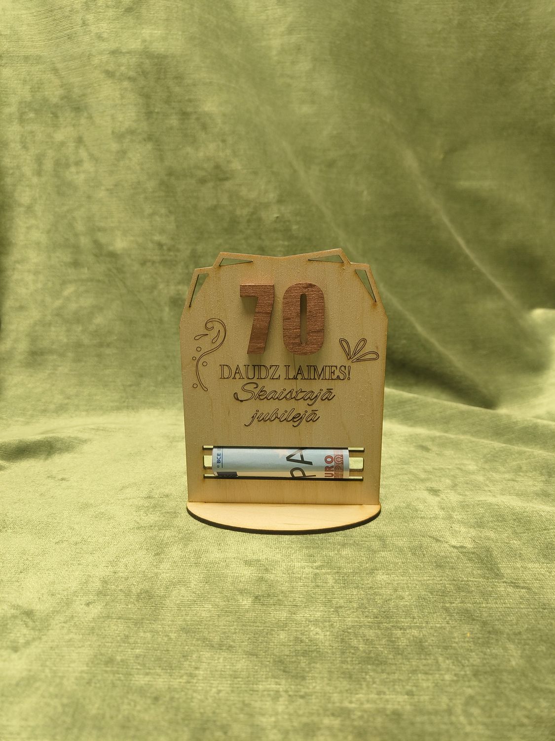 Naudas turētājs jubilejas &quot;70&quot;