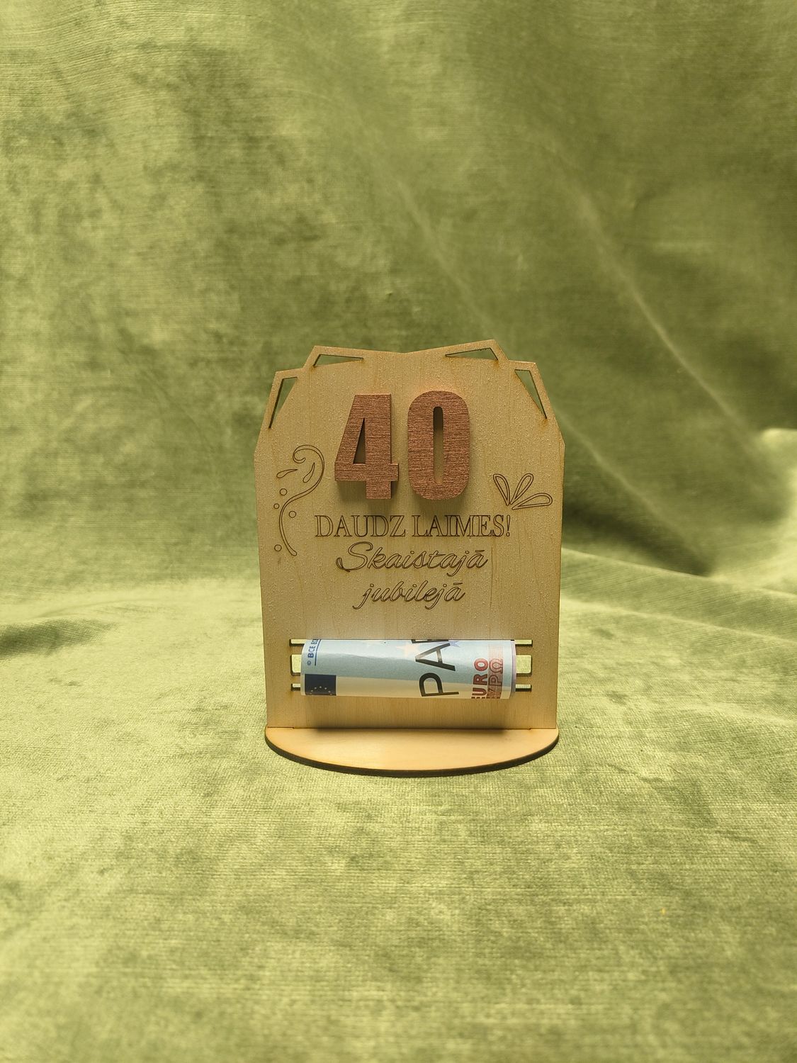 Naudas turētājs jubilejas &quot;40&quot;