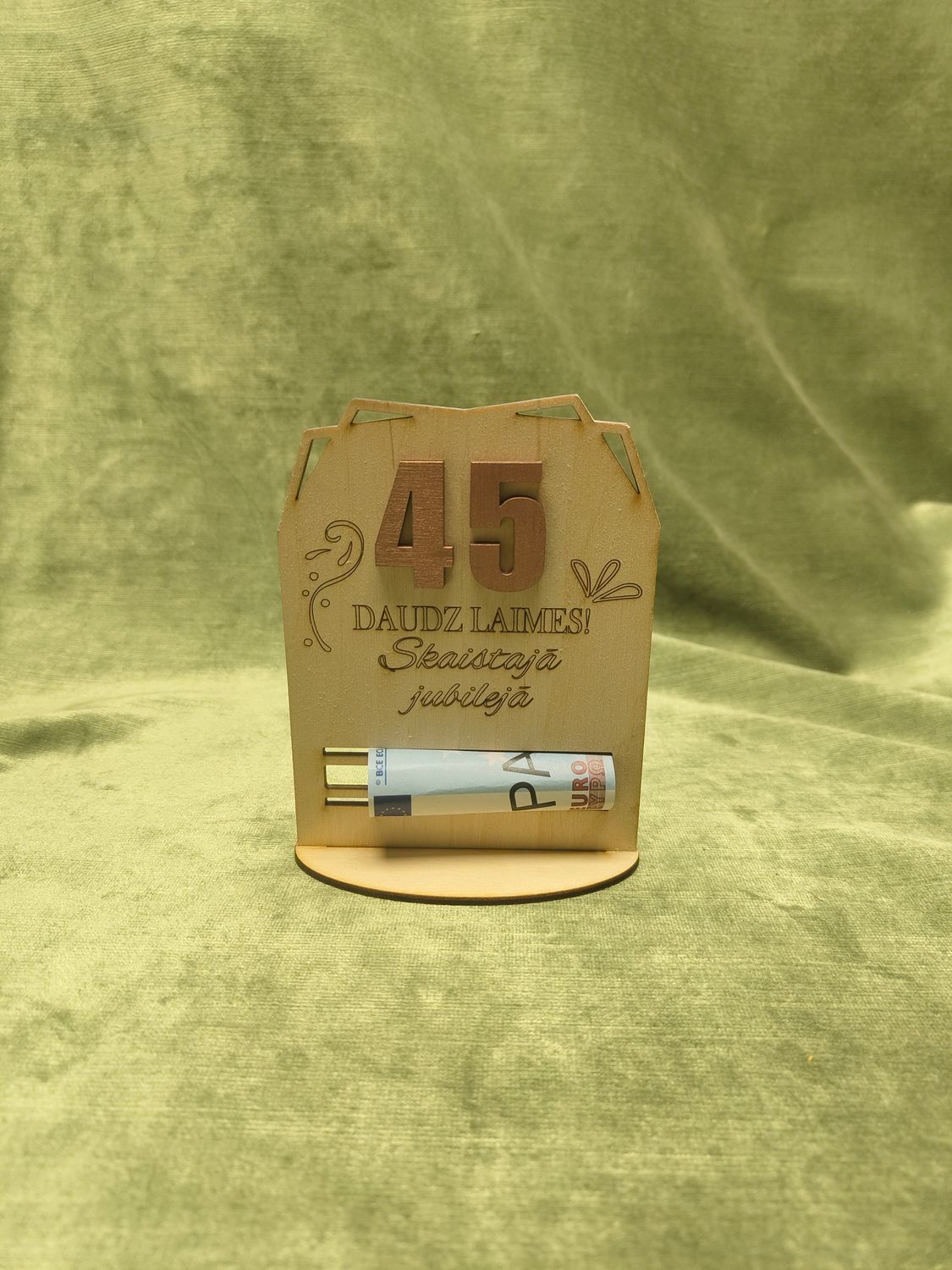 Naudas turētājs jubilejas &quot;45&quot;