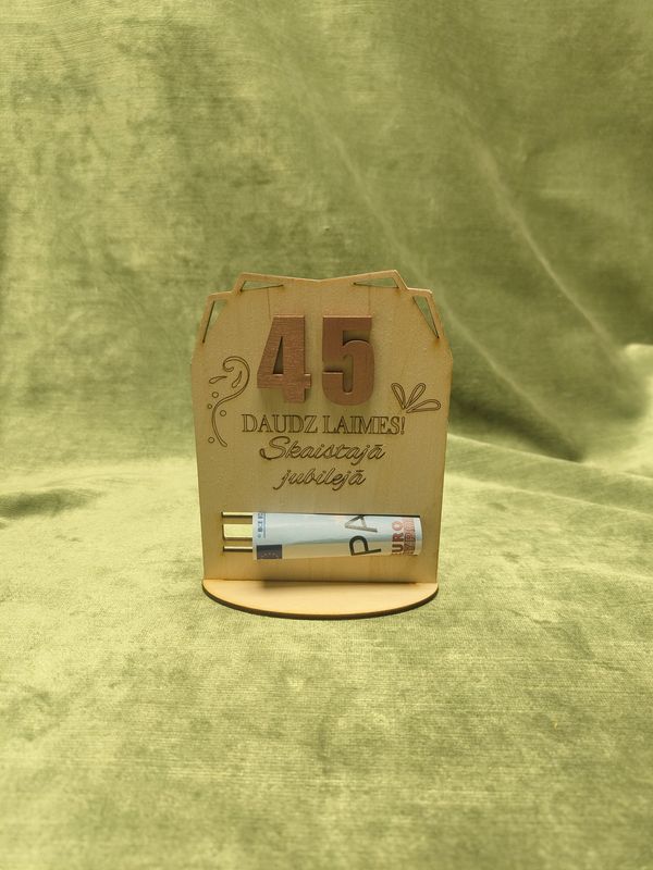 Naudas turētājs jubilejas &quot;45&quot;