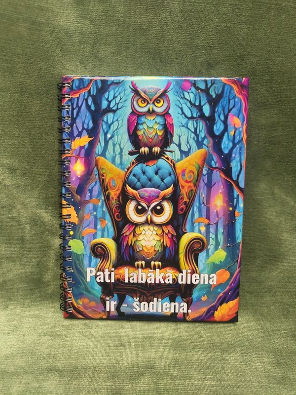 Bloknots ar spirāli A5 &quot;Pati labākā diena ir - šodiena&quot;