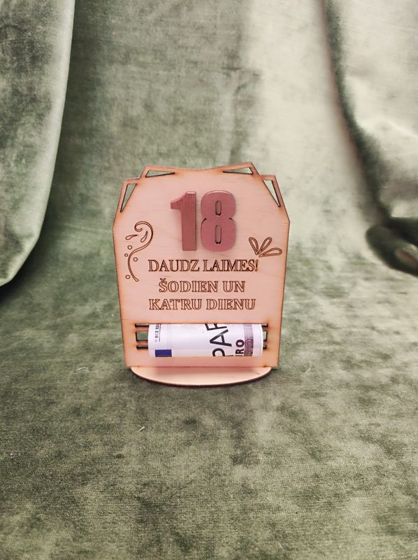 Naudas turētājs jubilejas &quot;18&quot;