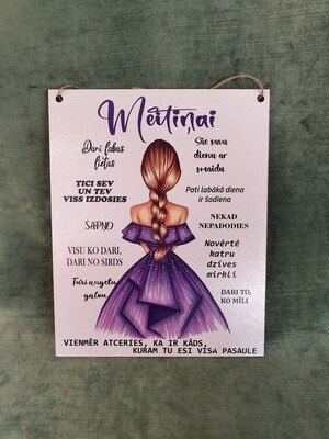Dekora plaksne "Meitiņai"