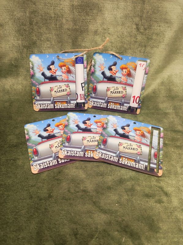 Kartona naudas turētājs ar auklu ''Skaistam sākumam!''