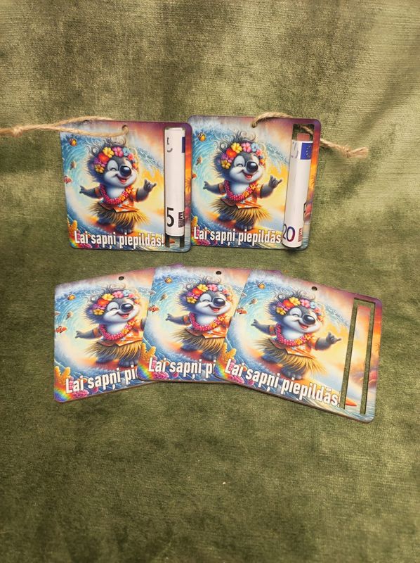 Kartona naudas turētājs ar auklu ''Lai sapņi piepildās'' koala