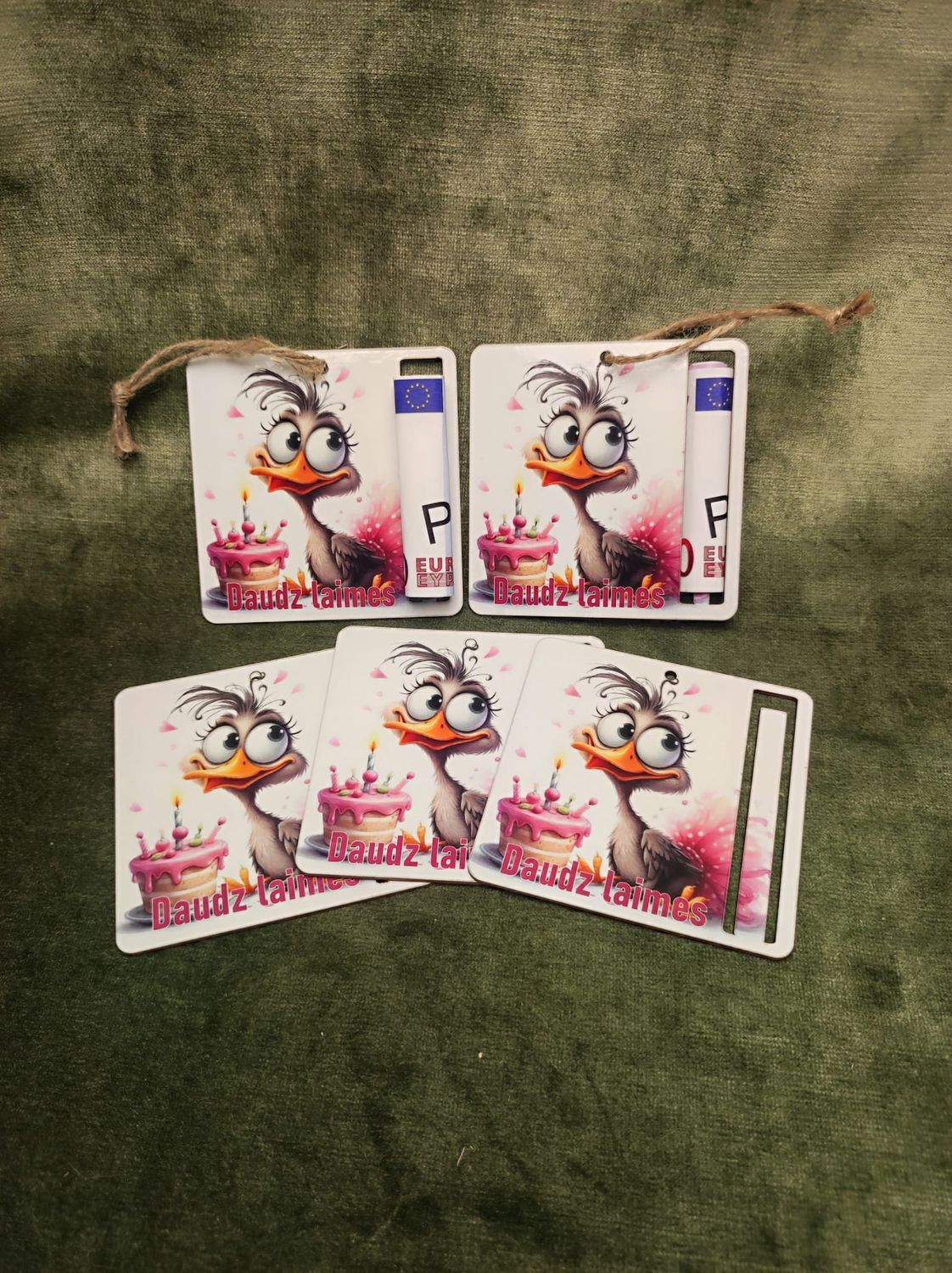 Kartona naudas turētājs ar auklu ''Daudz laimes'' 4